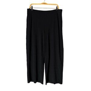 J.Jill Wearever Collection Full-Leg Cropped Black Pants Size L